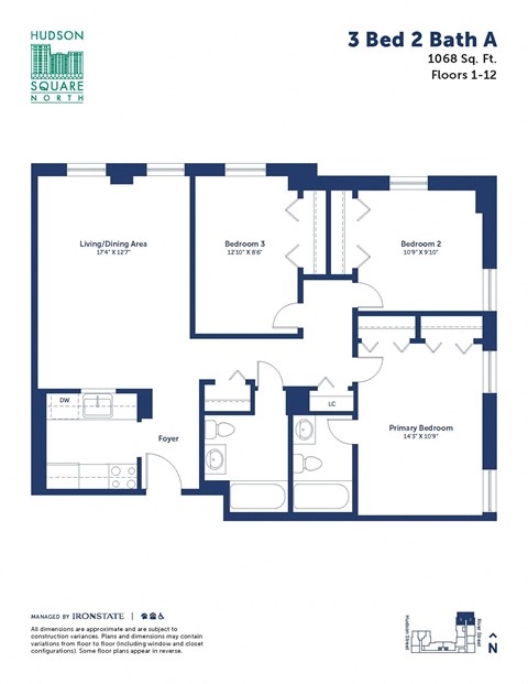 this floor plan is an approximation of a 3 bed 2 bath floor plan
